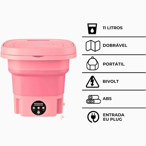 Mini máquina de lavar roupa portátil. Foto 5 do produto.