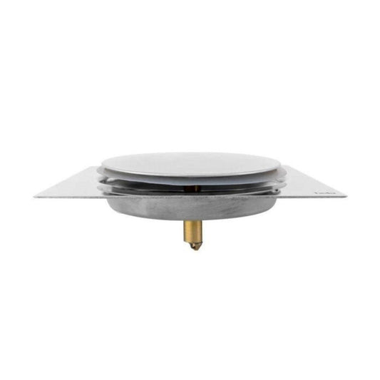 Ralo click quadrado de inox 15 x 15 cm. Foto 2 do produto.