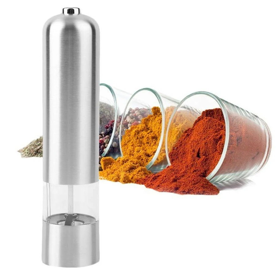 Moedor elétrico de botão em aço inox. Foto 4 do produto.