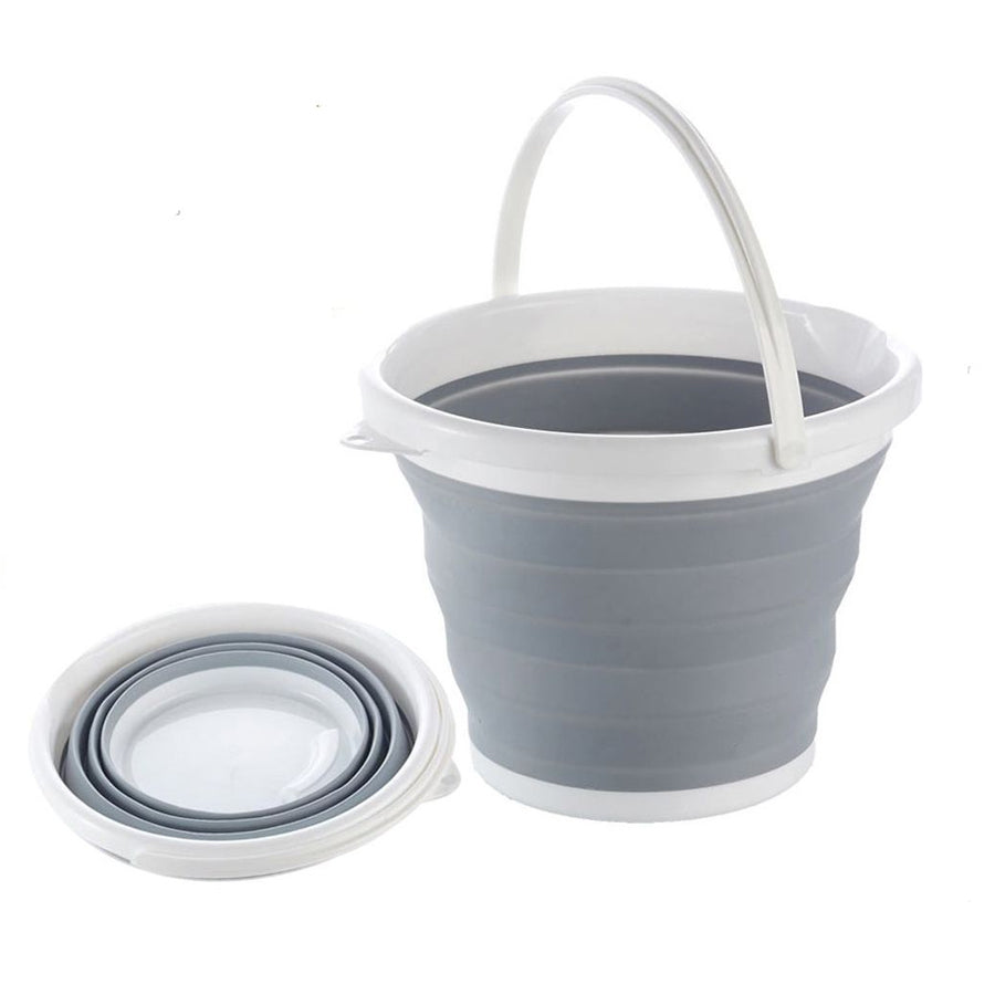 Balde retrátil de silicone 10 litros. Foto 3 do produto.