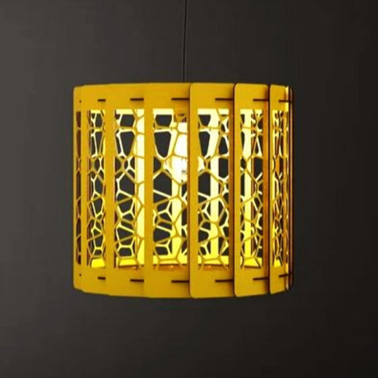 Luminária pendente São Thomé em MDF, Cor: Preto. Foto 1 do produto.