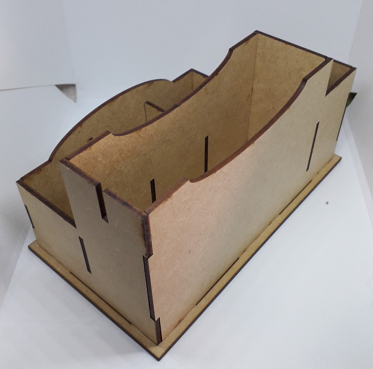 Porta-guardanapo e sachês em MDF personalizado com logo, 10 unidades. Foto 5 do produto.