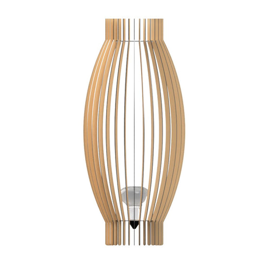 Luminária de chão Magnólia em MDF, Cor: MDF cru. Foto 2 do produto.