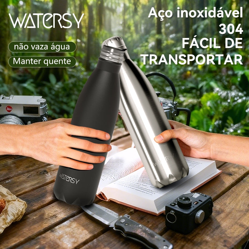 Garrafa térmica WATERSY preta com capacidade de 500 ml — vista 3