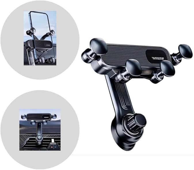 Suporte Veicular 360° Preto em ABS para Saída de Ar — imagem 2