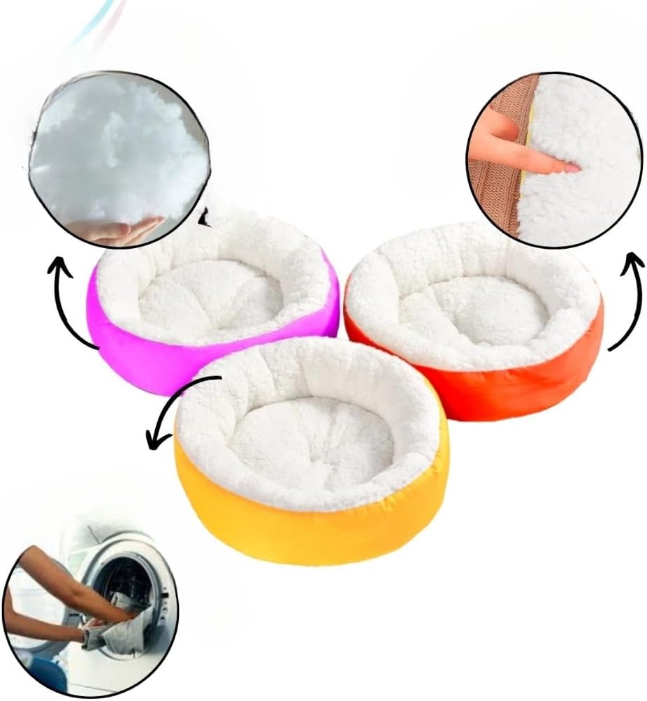 Cama Pet Nuvem Sherpa Redonda Marrom G com Zíper — imagem 6