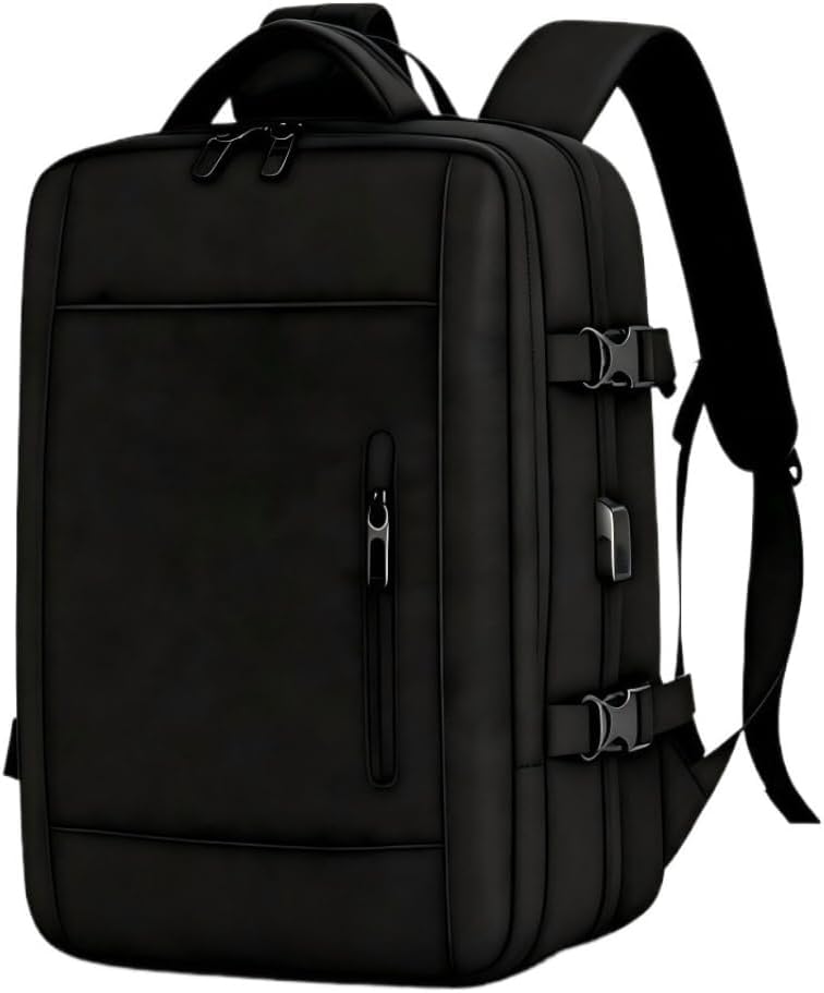 Mochila de Viagem Preta Expansível 33–45 L para Notebook 17,3″