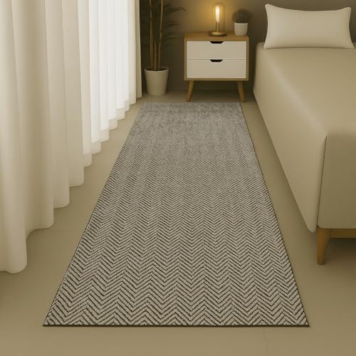 Passadeira de Algodão Bege e Branca 1,50 x 0,45 m Quadriculada — imagem 3