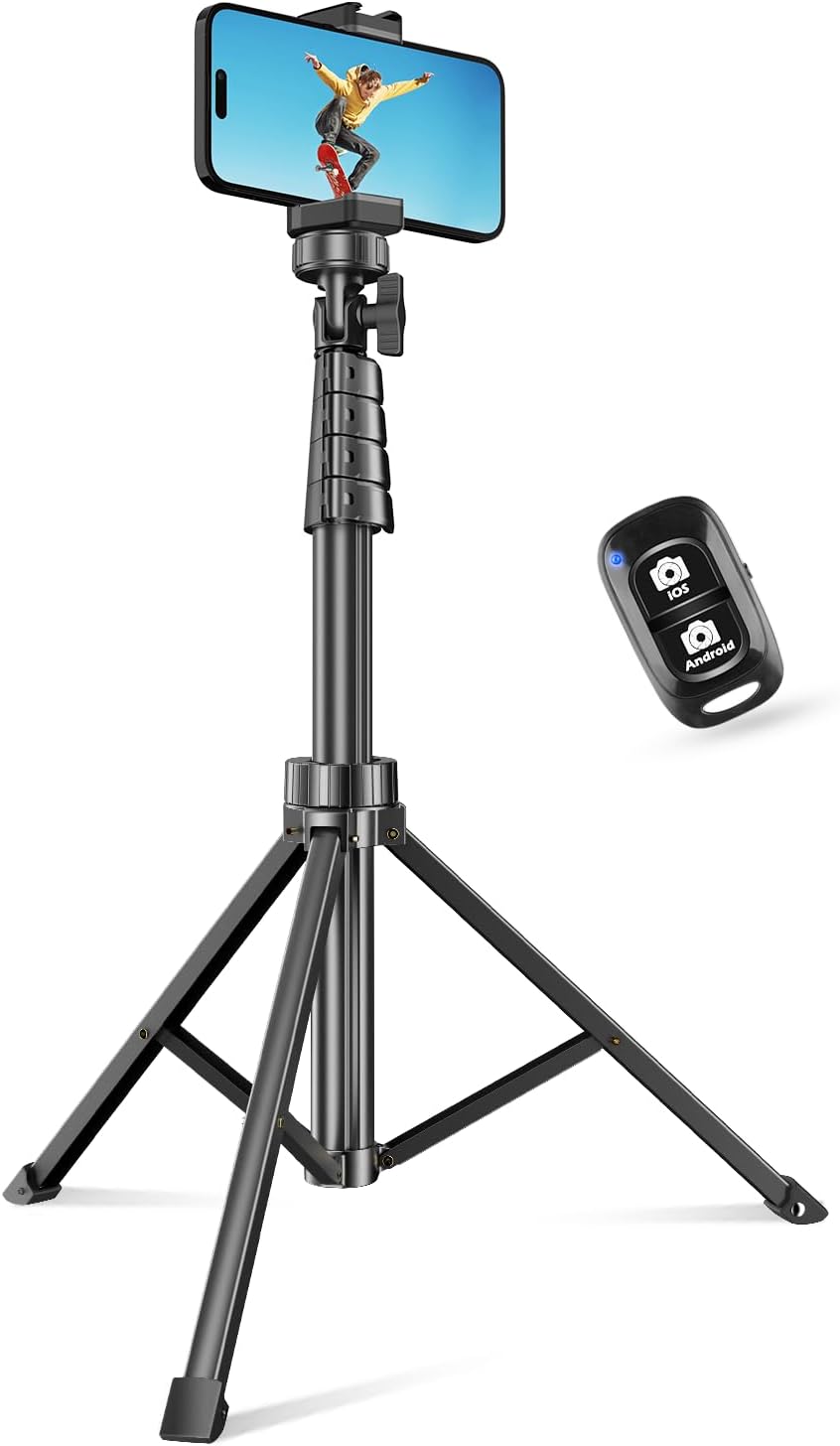 Tripé SENSYNE para Celular Preto 157,5 cm com Controle Remoto