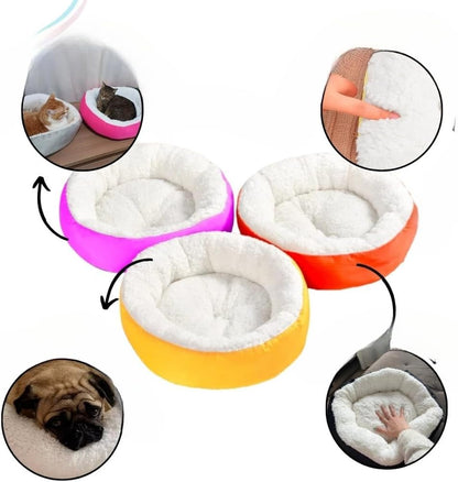 Cama Pet Nuvem Sherpa Redonda Marrom G com Zíper — imagem 5