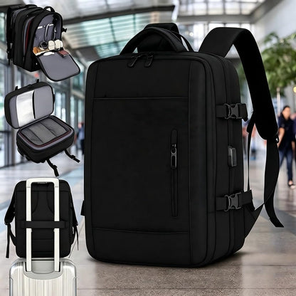 Mochila de Viagem Preta Expansível 33–45 L para Notebook 17,3″ — imagem 2