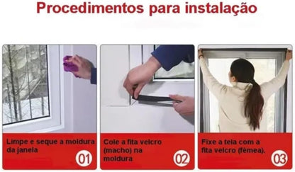 Tela Mosquiteira LLEV Preta em Fibra de Vidro com Velcro 1,50 x 1,00 m — imagem 5