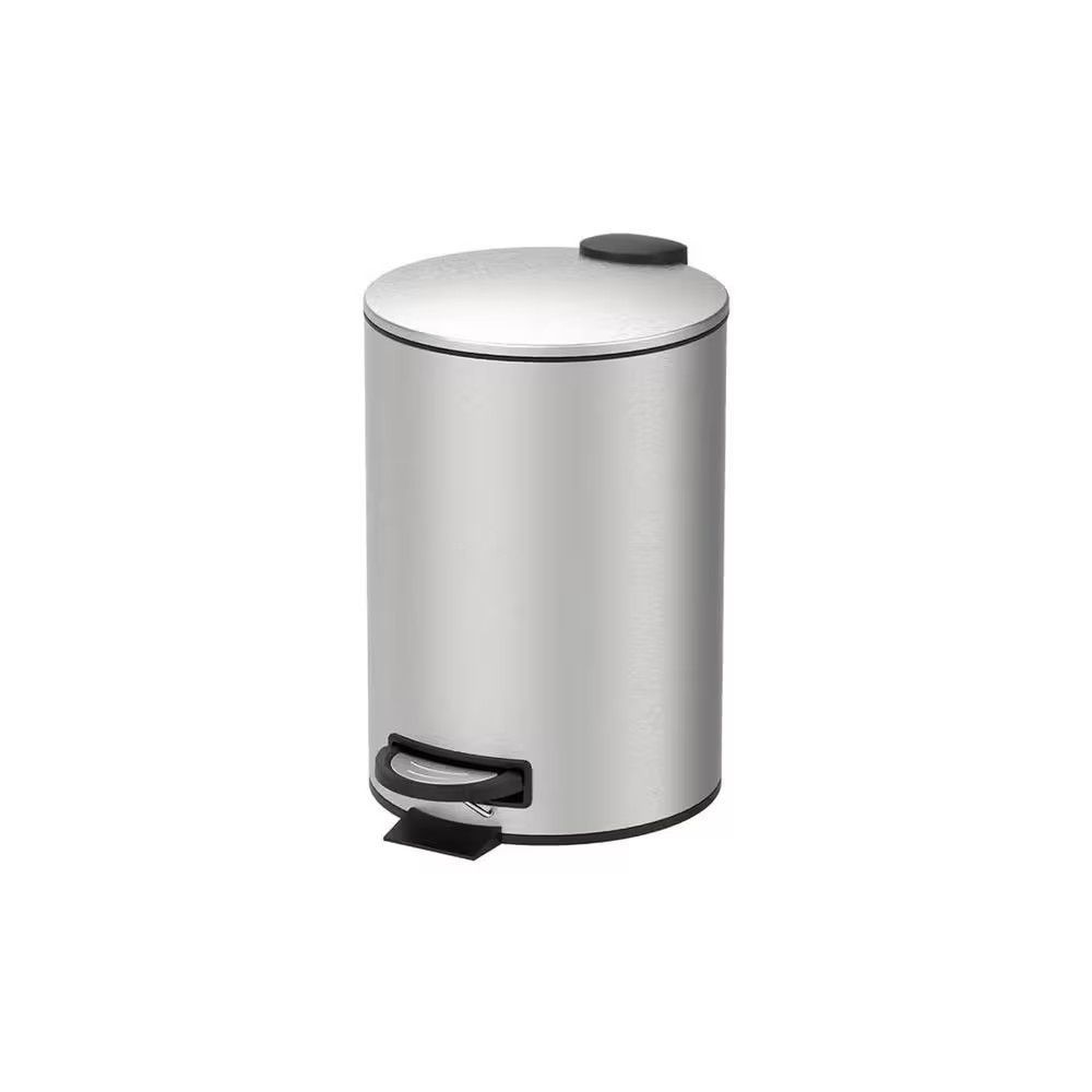Lixeira Brinox Spin Inox 12 L com Pedal e Balde Removível