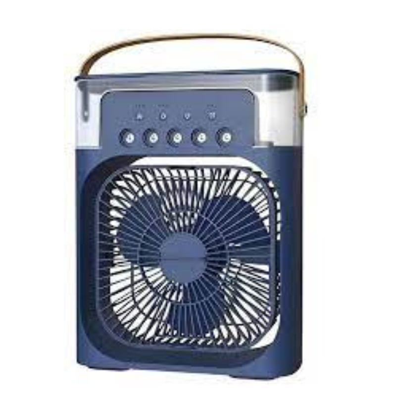 Mini umidificador com ventilador e reservatório de água. Foto 3 do produto.