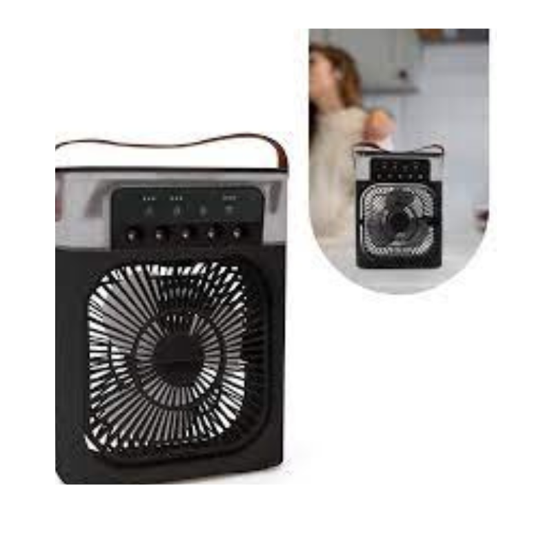 Mini umidificador com ventilador e reservatório de água. Foto 4 do produto.