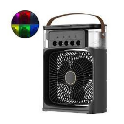 Mini umidificador com ventilador e reservatório de água. Foto 5 do produto.