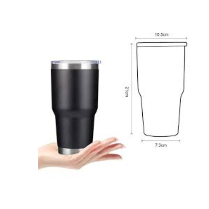 Copo térmico de inox 900 ml com tampa. Foto 4 do produto.