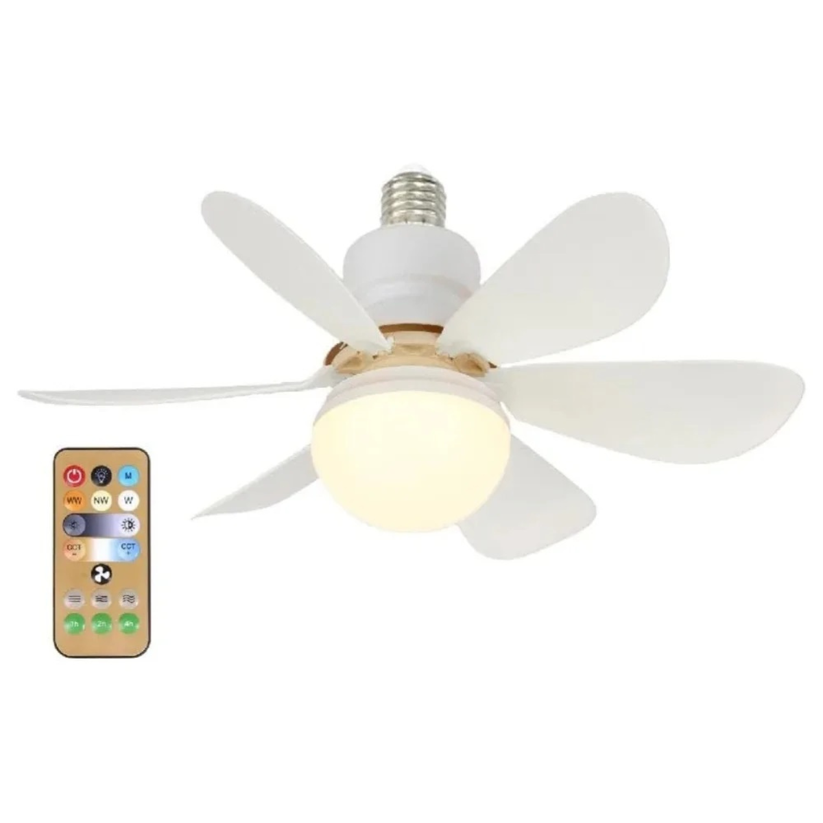 Ventilador de teto com lâmpada LED e 3 modos. Foto 1 do produto.