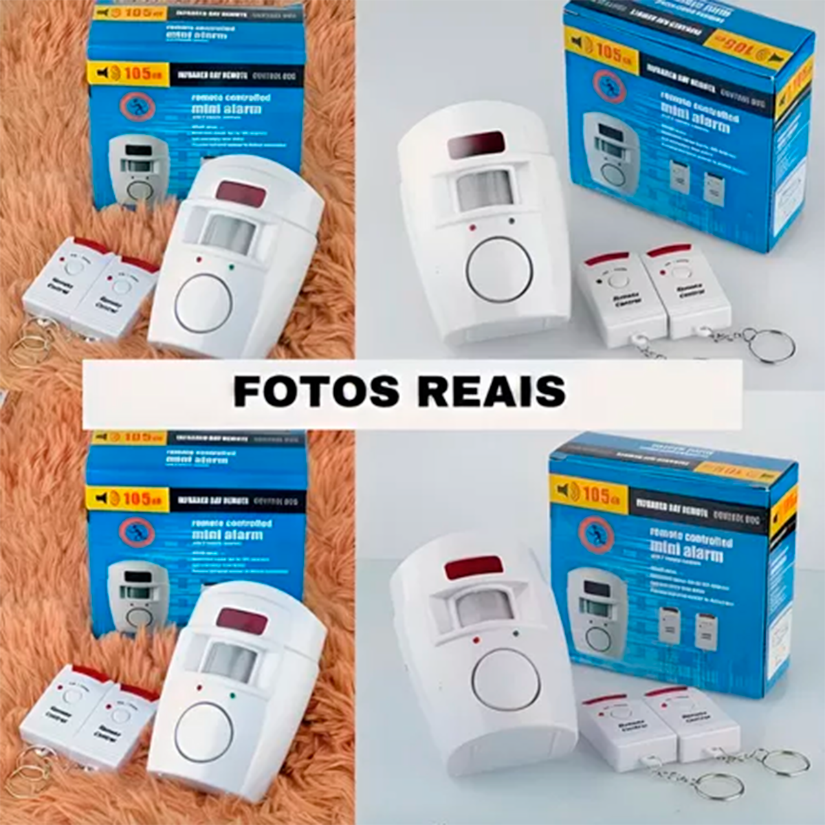 Alarme residencial sem fio com sensor e 2 controles. Foto 5 do produto.