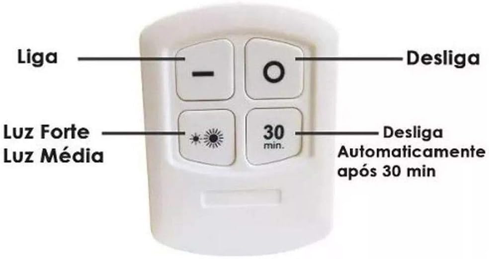 Luminária LED spot sem fio com controle remoto. Foto 2 do produto.