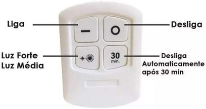 Luminária LED spot sem fio com controle remoto. Foto 2 do produto.