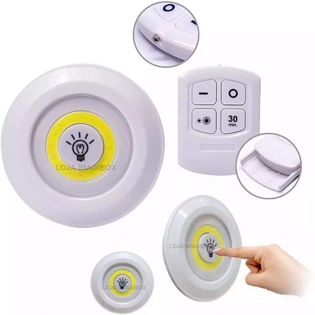 Luminária LED spot sem fio com controle remoto. Foto 3 do produto.
