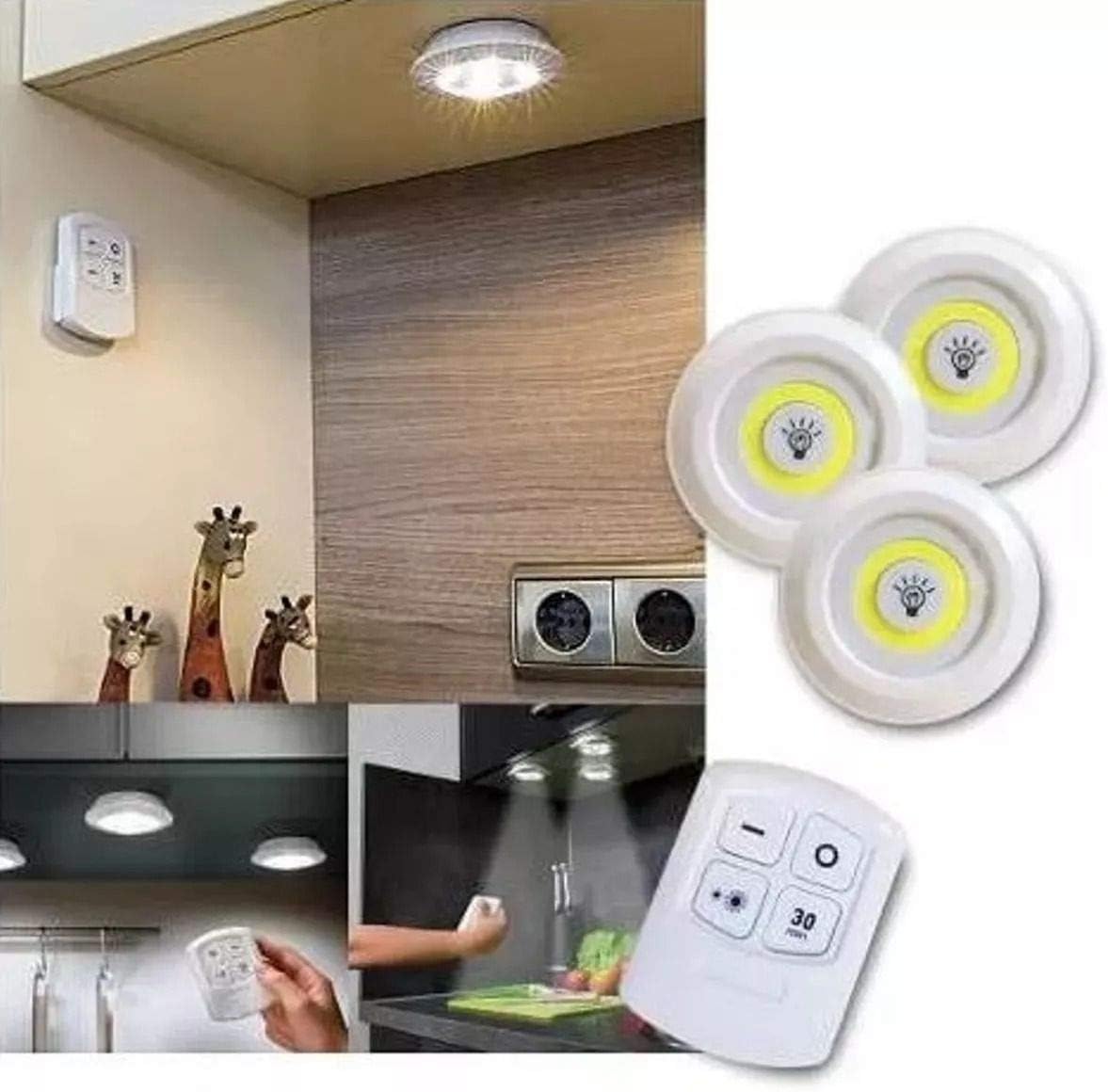 Luminária LED spot sem fio com controle remoto. Foto 5 do produto.