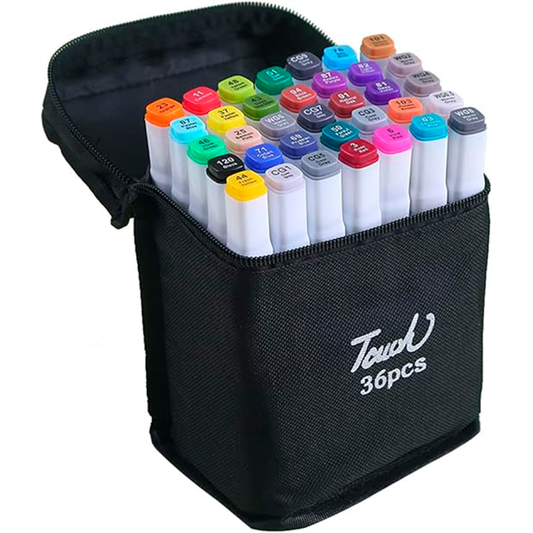 Kit de marcadores para colorir Eurynon, Quantidade: 36 unidades. Foto 1 do produto.