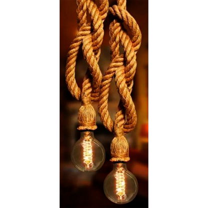 Luminária pendente em estilo rústico. Foto 4 do produto.