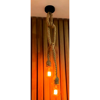 Luminária pendente em estilo rústico. Foto 5 do produto.
