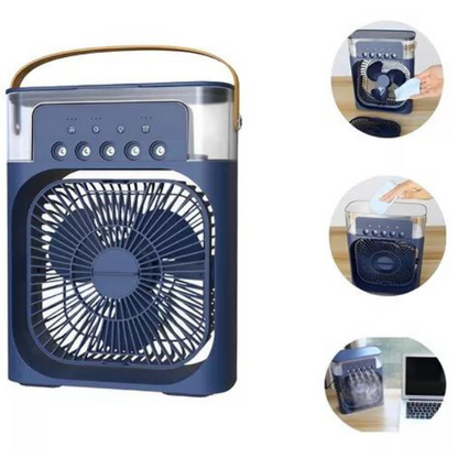 Ventilador de mesa portátil com umidificador, Cor: Verde. Foto 3 do produto.