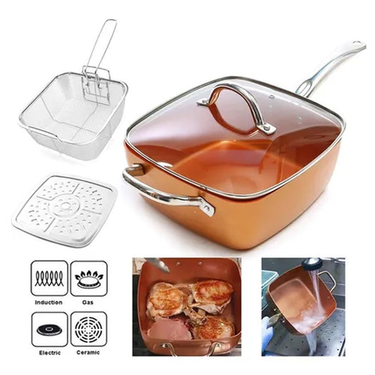 Caçarola Maxchef 24 cm, laranja. Foto 1 do produto.