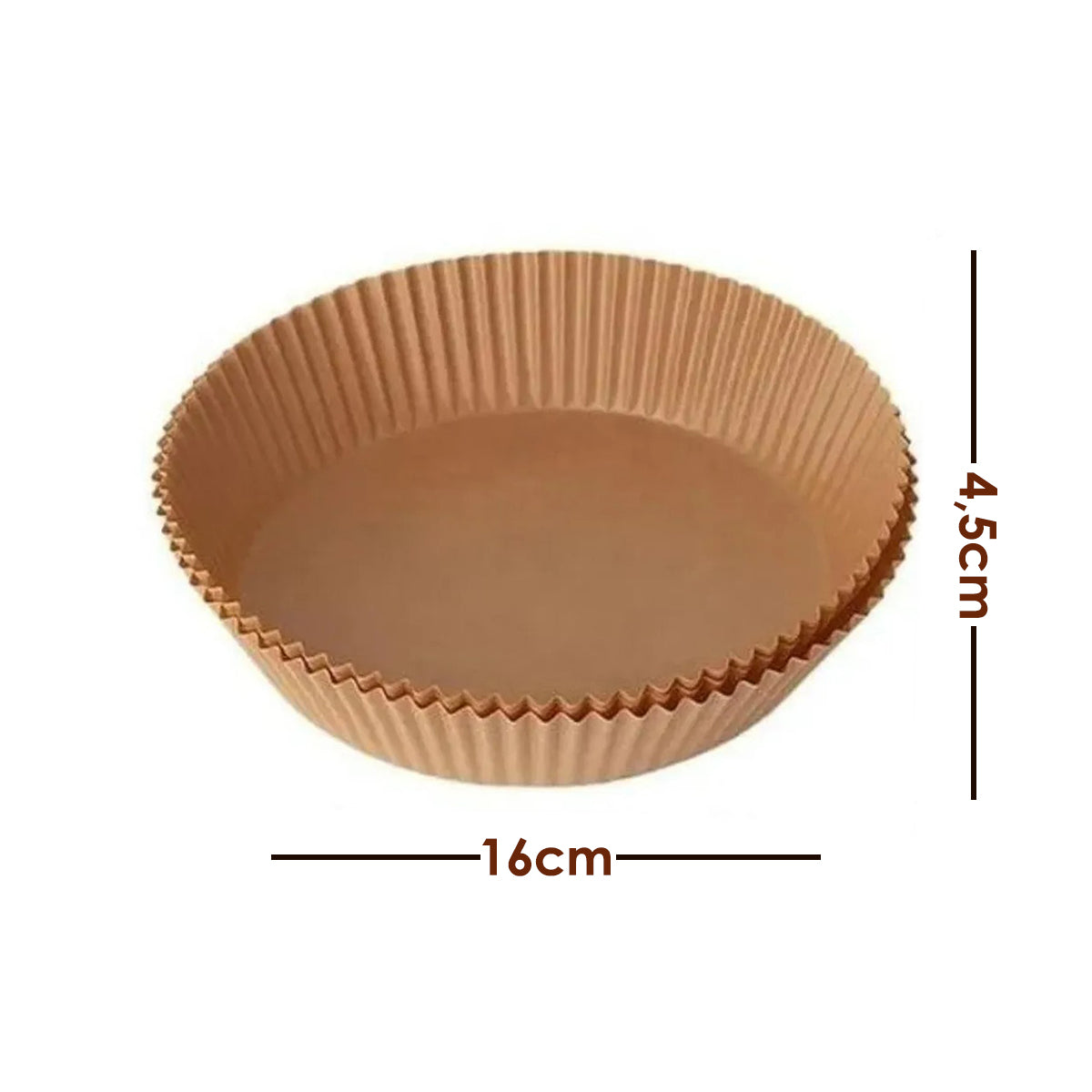 Forros de papel para air fryer, 50 unidades. Foto 2 do produto.