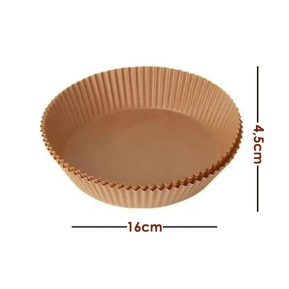 Forros de papel para air fryer, 50 unidades. Foto 2 do produto.