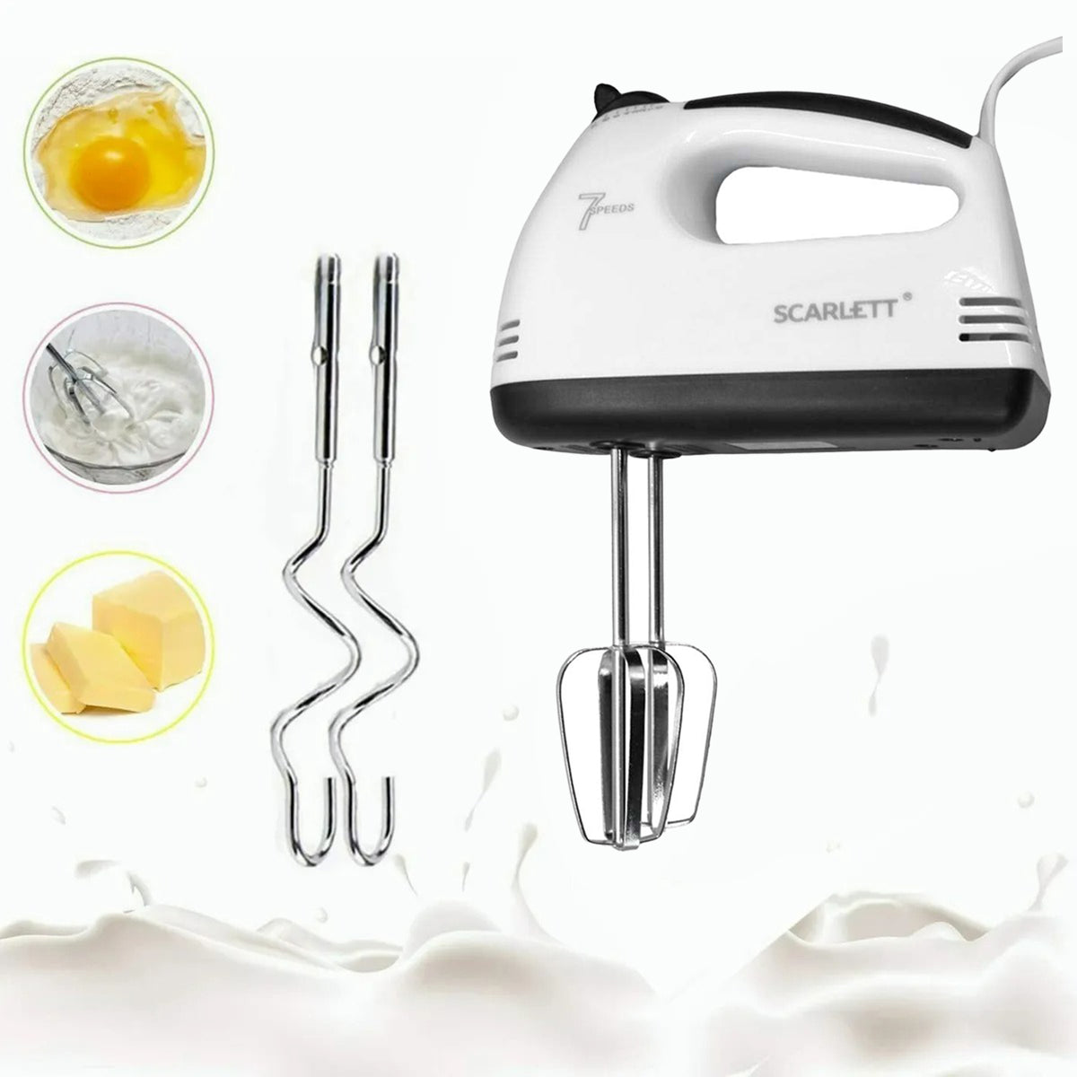 Mini batedeira de 7 velocidades 260 W 220 V. Foto 3 do produto.