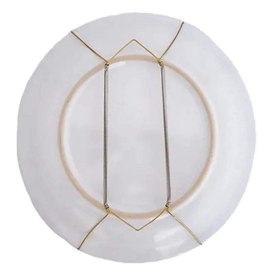 Suporte de mola para pratos decorativos de parede, Tamanho: Sobremesa (12 a 16 cm). Foto 1 do produto.