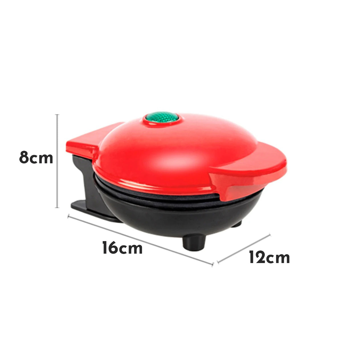 Mini máquina de waffle em formato de coração 110 V, rosa. Foto 5 do produto.