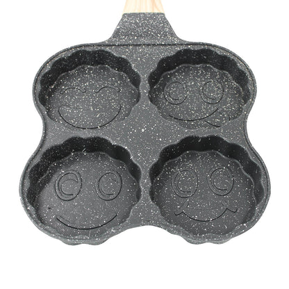 Frigideira para 4 ovos com alça, preto. Foto 3 do produto.