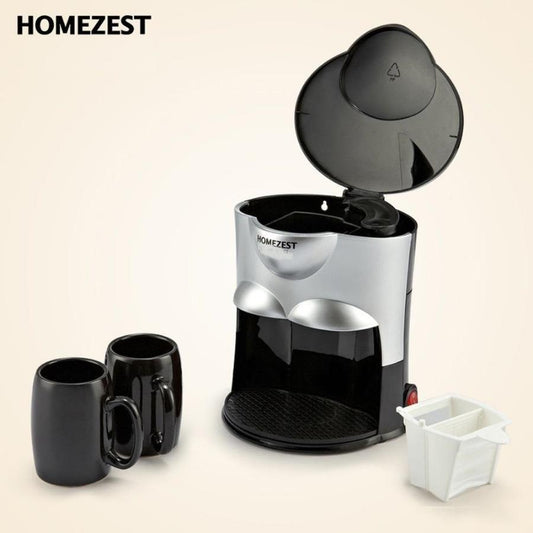 Cafeteira Homezest 300 ml com 2 copos 110 V. Foto 1 do produto.