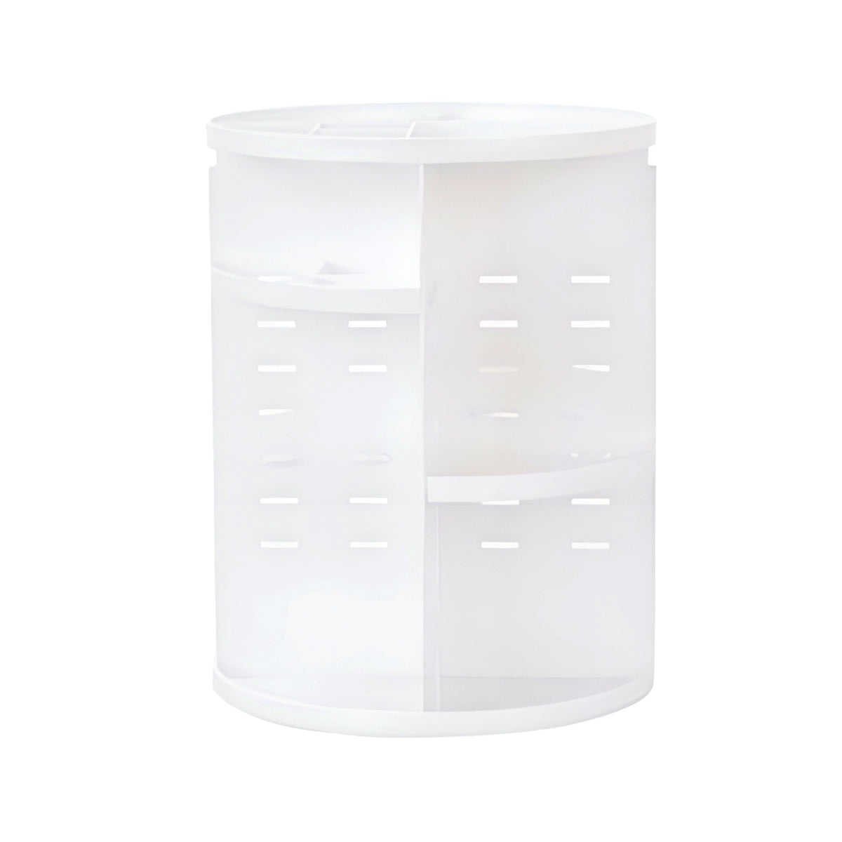Organizador giratório ajustável de maquiagem, 360°, branco. Foto 1 do produto.