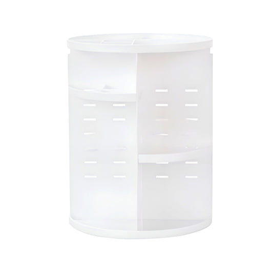 Organizador giratório ajustável de maquiagem, 360°, branco. Foto 1 do produto.