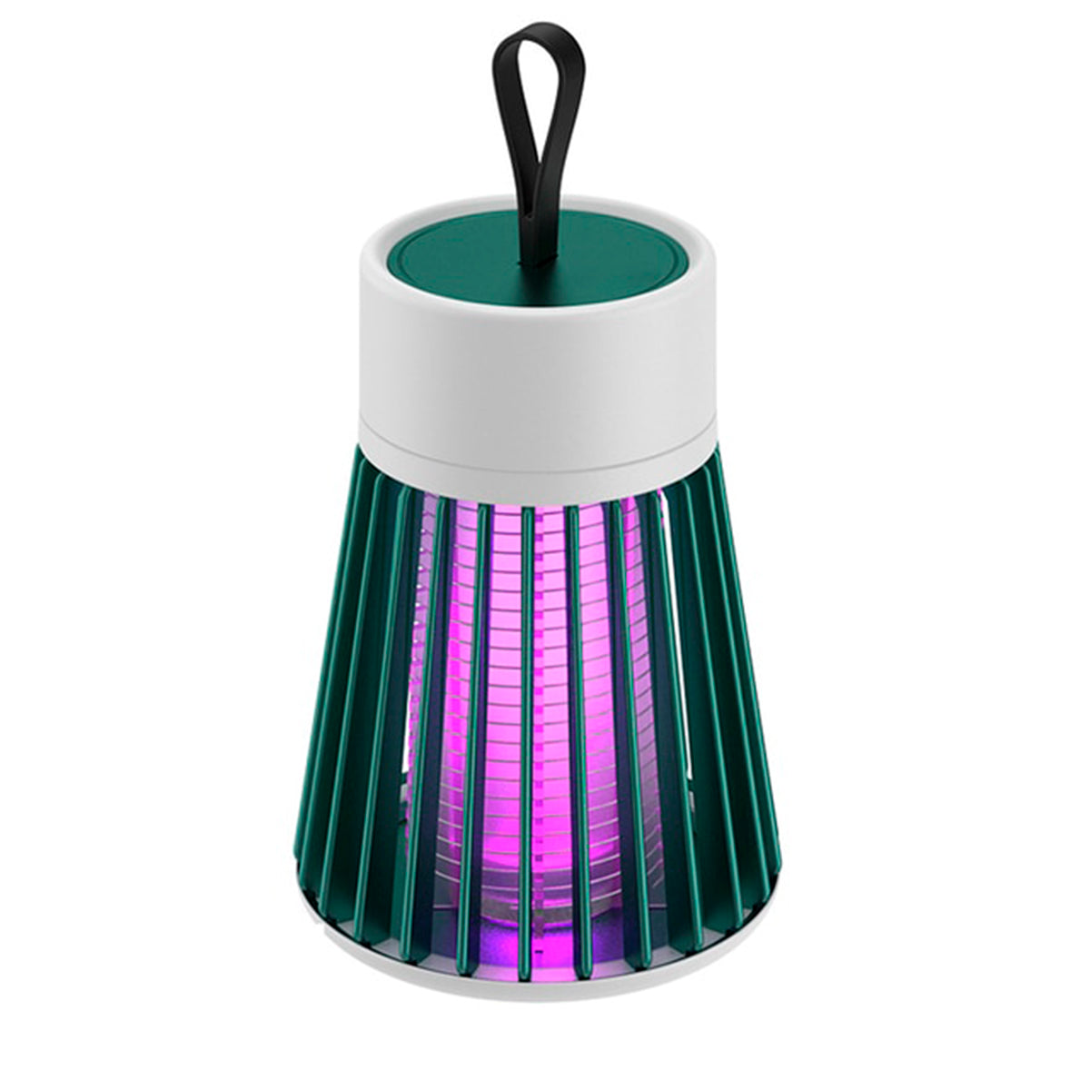 Armadilha elétrica para insetos com LED UV e USB, verde. Foto 1 do produto.