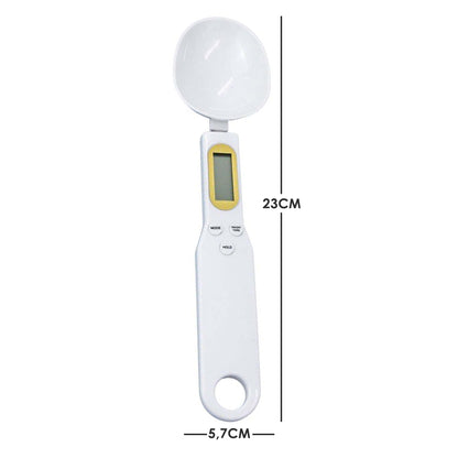 Colher medidora com balança digital, branco. Foto 5 do produto.