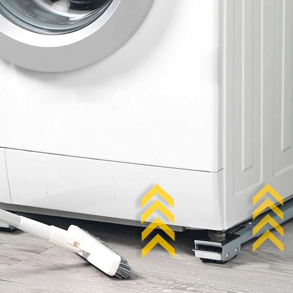Suporte regulável com rodinhas para mover móveis. Foto 4 do produto.