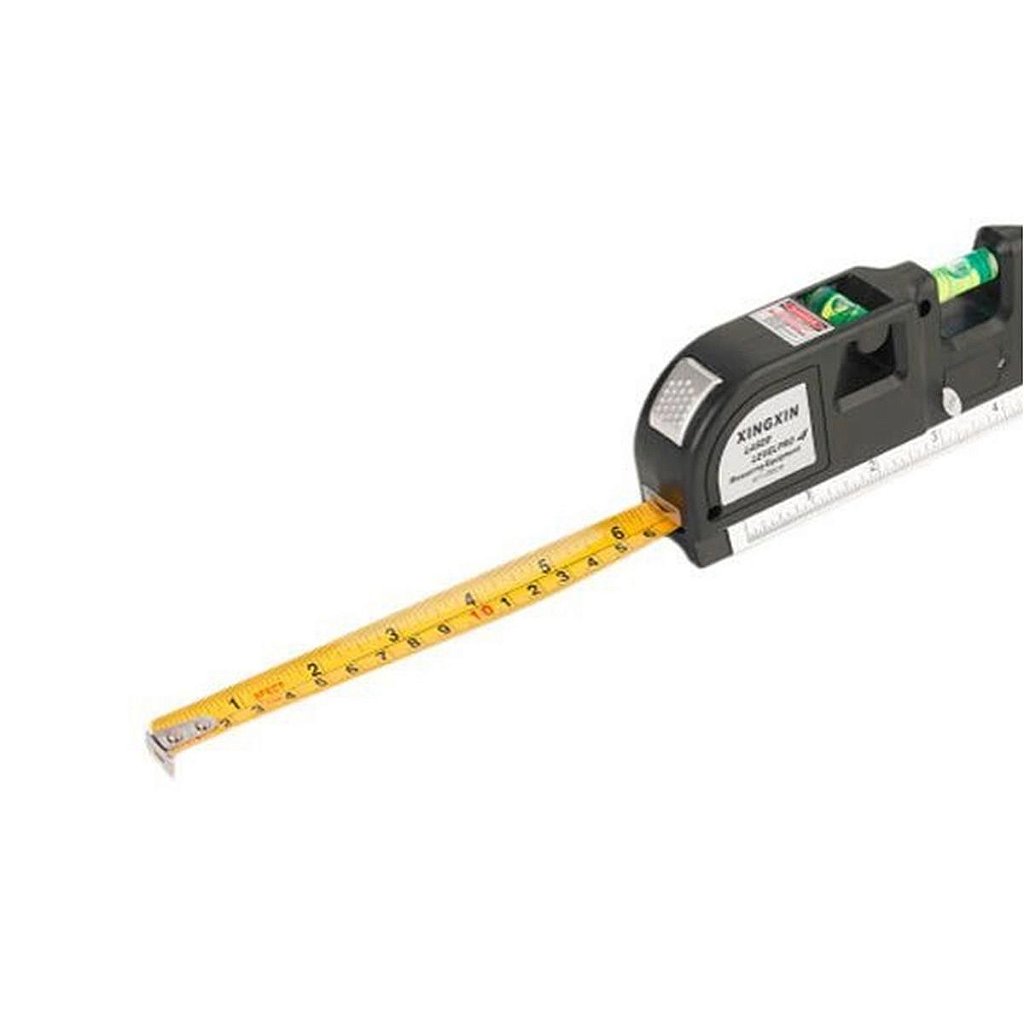 Nível a laser com 3 linhas, trena e régua. Foto 5 do produto.