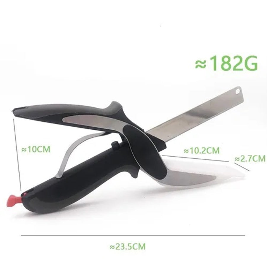 Tesoura-faca de inox Clever Cutter 2 em 1. Foto 2 do produto.
