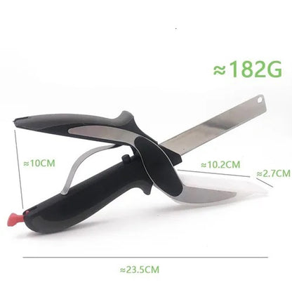 Tesoura-faca de inox Clever Cutter 2 em 1. Foto 2 do produto.