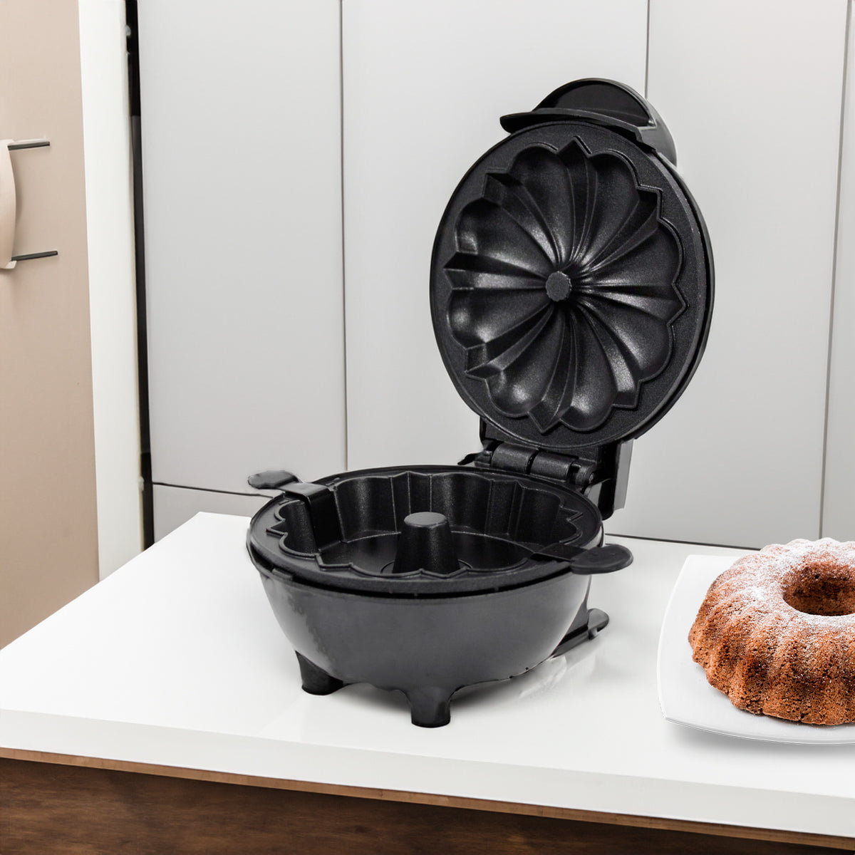 Mini máquina de bolos Cake Maker 110 V, Cor: Preto. Foto 3 do produto.