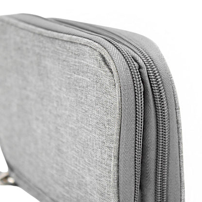 Bolsa organizadora para cabos e acessórios eletrônicos, Cor: Cinza. Foto 3 do produto.