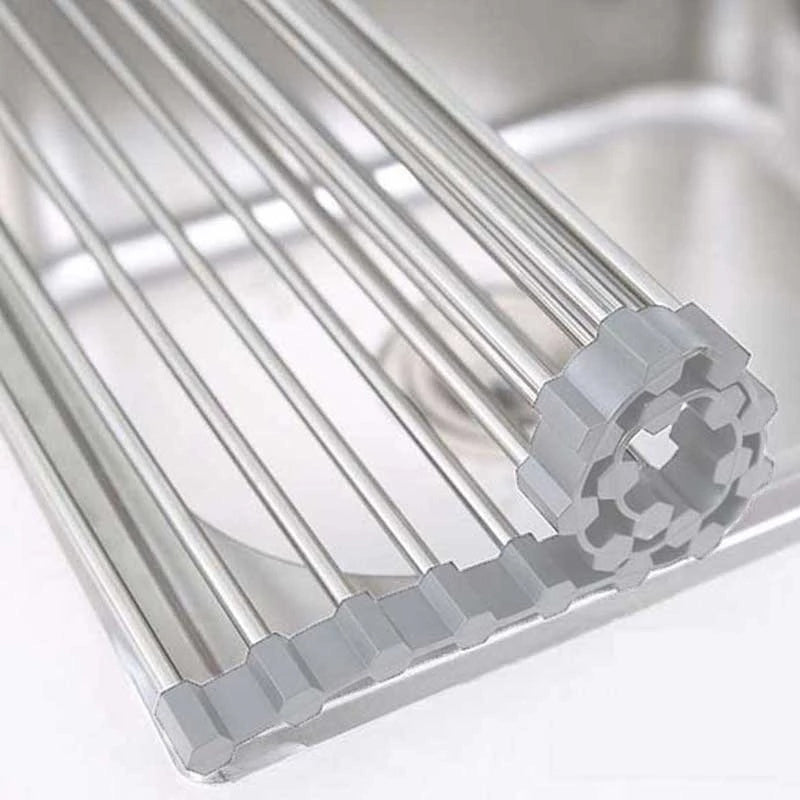 Escorredor de pia dobrável de aço inox, Tamanho: 47 × 30 G. Foto 2 do produto.